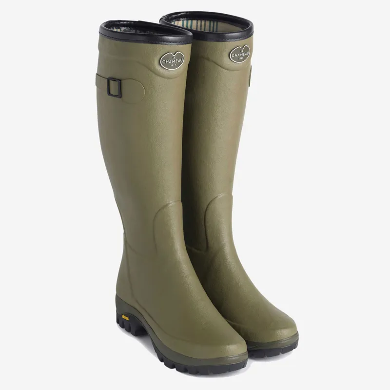 Le Chameau Country Vibram Ladies Wellingtons - Green