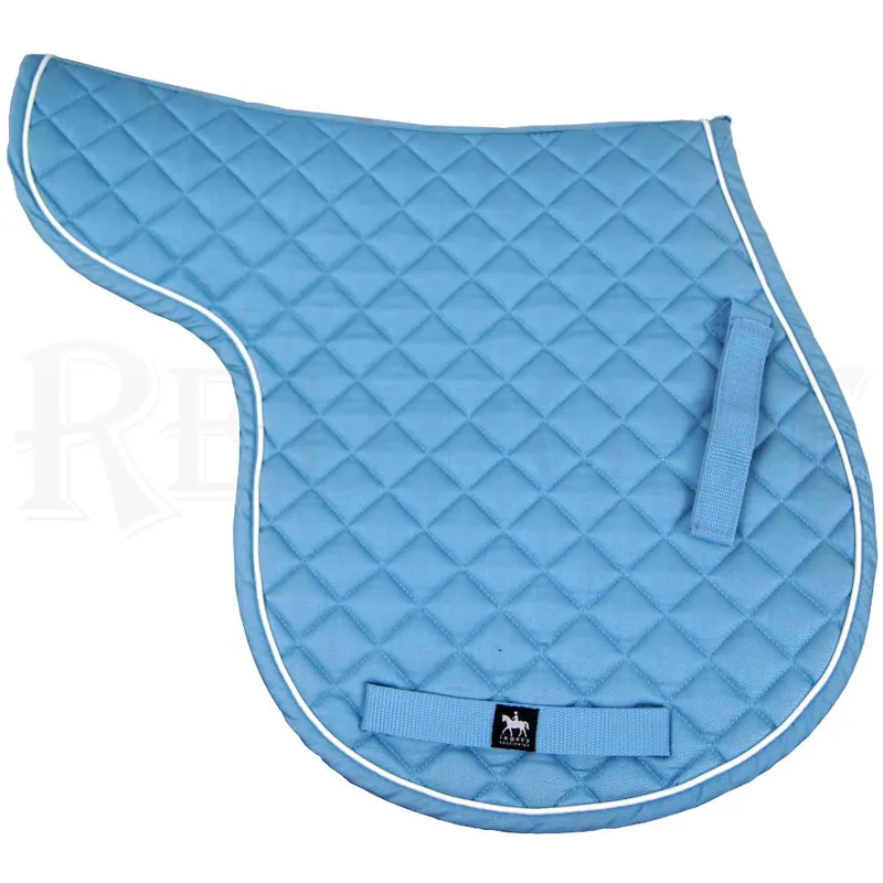 Legacy Cotton Twill Numnah - Pale Blue/Piping