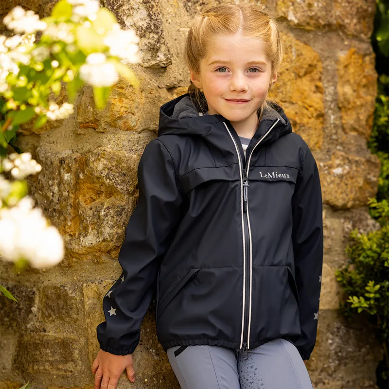 LeMieux Mini Milo Junior Waterproof Jacket - Navy-4