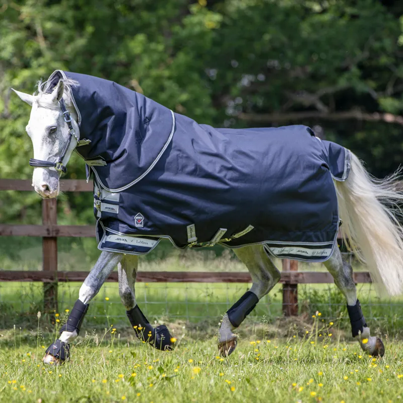 LeMieux Arika Storm-Tek 200g Detachable Neck Turnout Rug - Navy-1