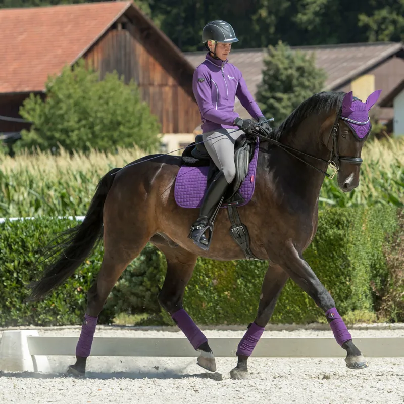 LeMieux ProSport Suede Dressage Square Blackcurrant Redpost Equestrian