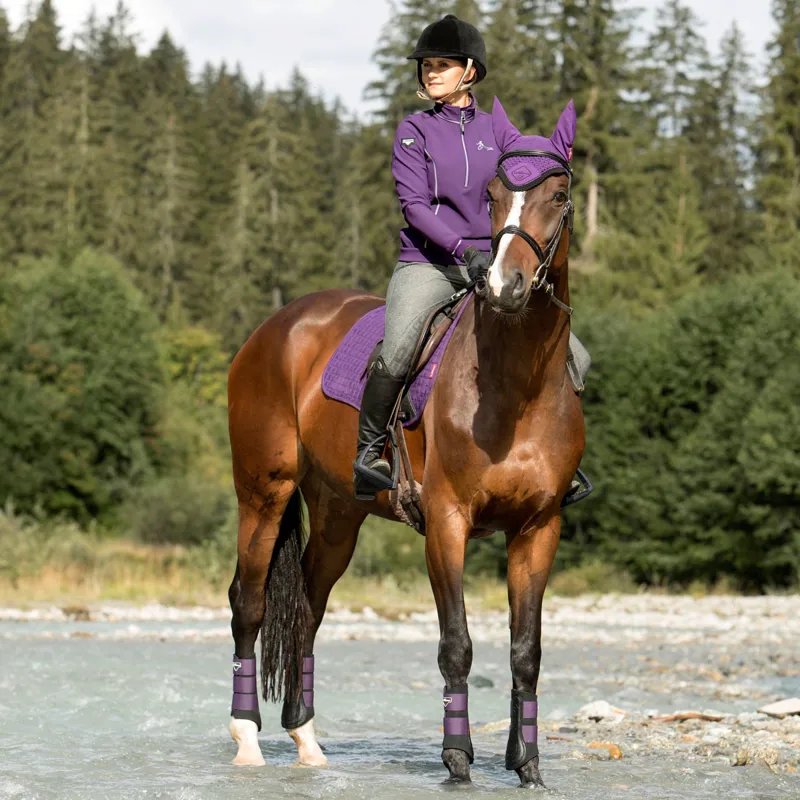 My LeMieux Madrisa Ladies Fleece Top - Blackcurrant-6