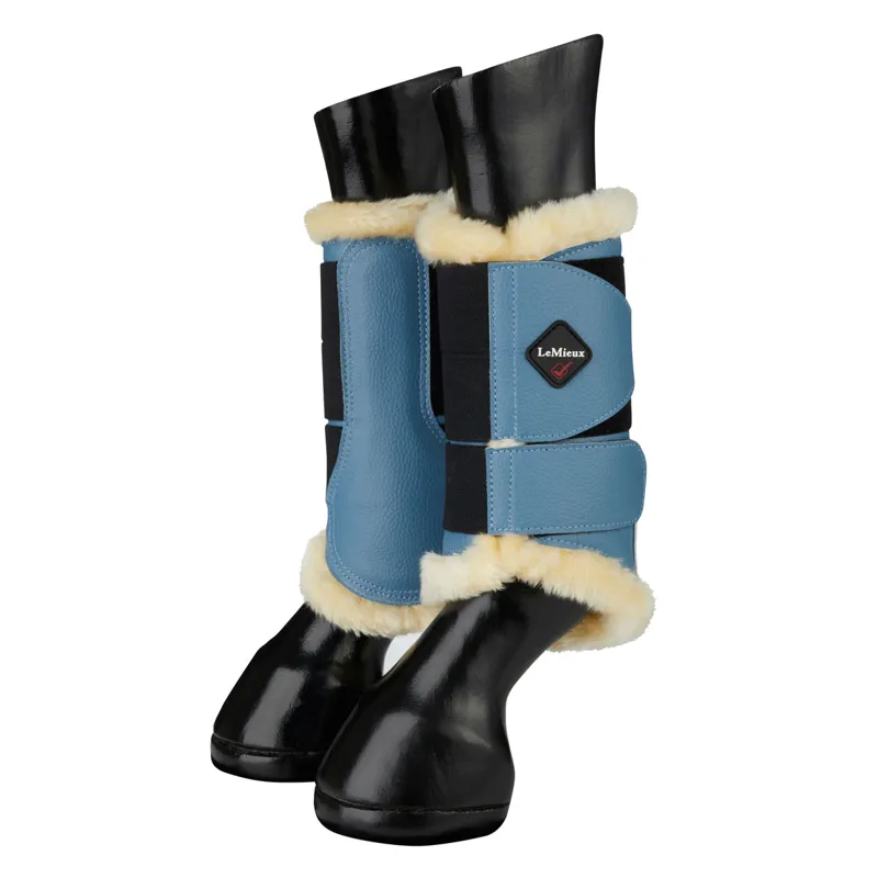 LeMieux Fleece Lined Brushing Boots Ice Blue Redpost Equestrian