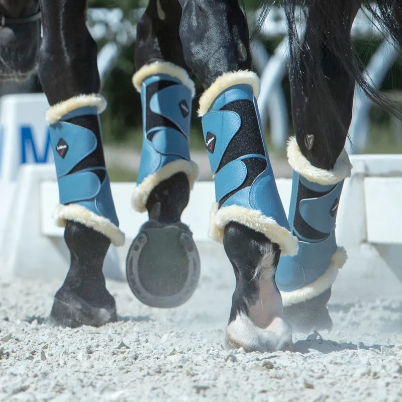 LeMieux Fleece Lined Brushing Boots Ice Blue Redpost Equestrian