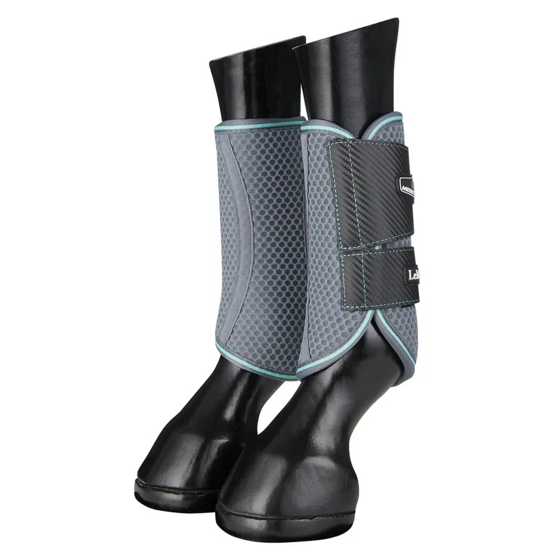 LeMieux Carbon Mesh Wrap Boots - Grey/Mint