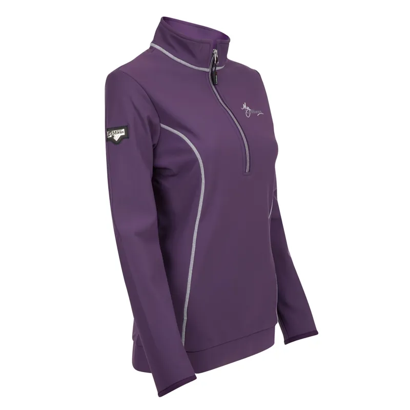 My LeMieux Madrisa Ladies Fleece Top - Blackcurrant