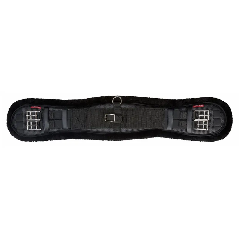 LeMieux Integrated Web Merino Wool Dressage Girth - Black/Black