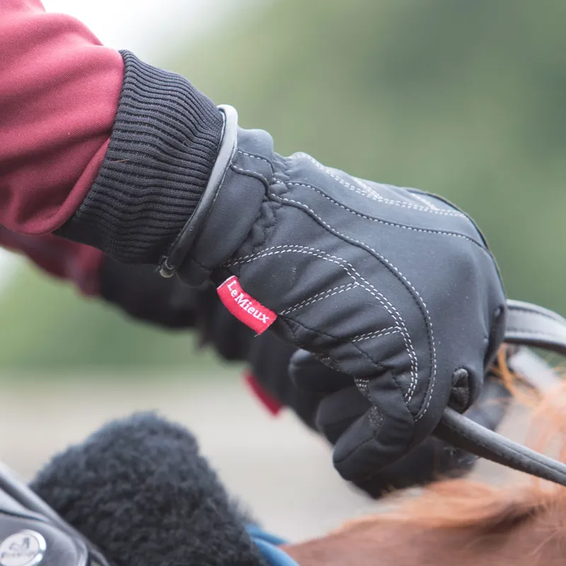 LeMieux Dry Tex Waterproof Riding Gloves Black