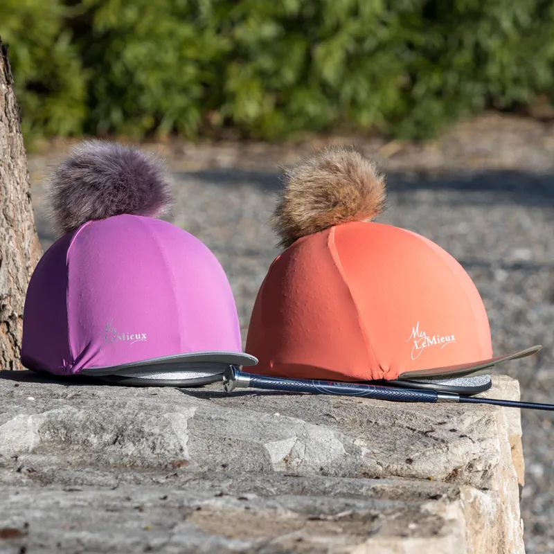 My LeMieux Hat Silk - Sorbet/Khaki-2