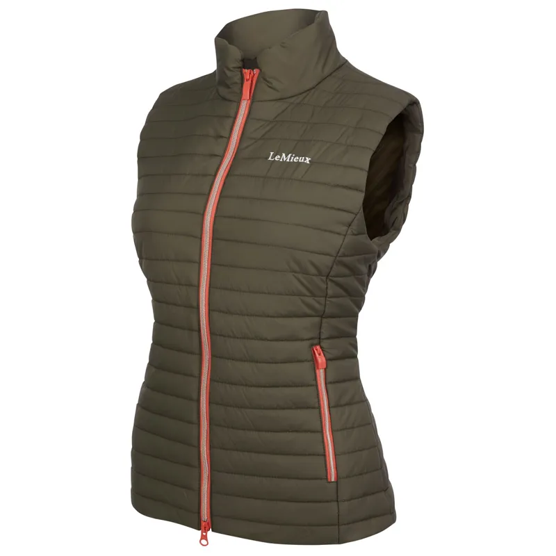 My LeMieux Isola Ladies Gilet - Khaki/Sorbet