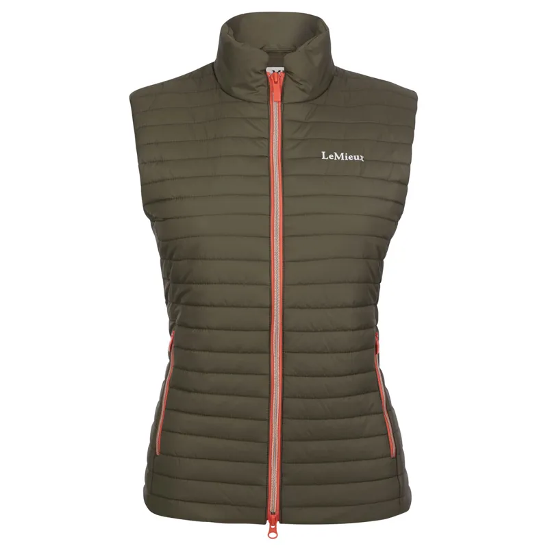 My LeMieux Isola Ladies Gilet - Khaki/Sorbet-1
