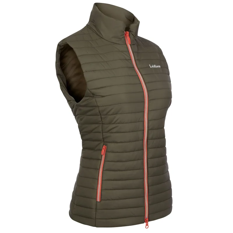 My LeMieux Isola Ladies Gilet - Khaki/Sorbet-2