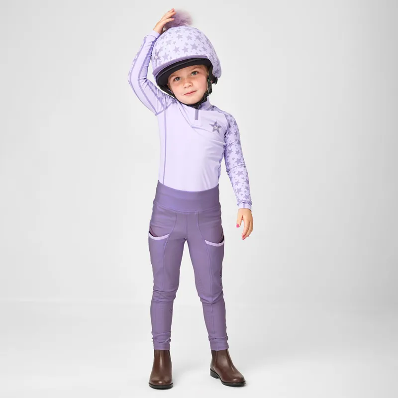 LeMieux Mini Full Grip Junior Pull On Breeches - Iris-2