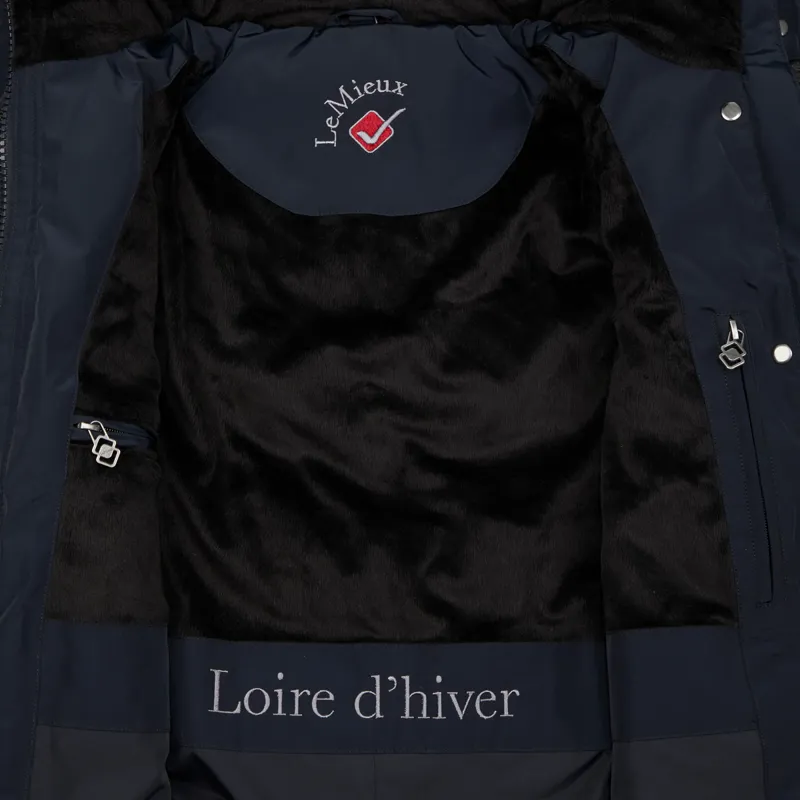 LeMieux Loire Ladies Winter Riding Long Jacket - Navy-4