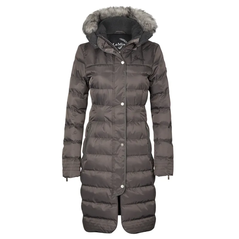 ladies long coat with hood