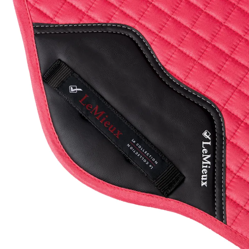 LeMieux ProSport Suede Dressage Square Saddlecloth - Watermelon-1