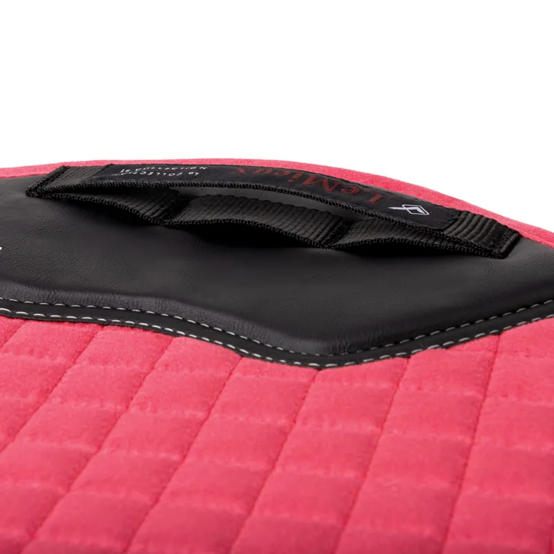 LeMieux ProSport Suede Dressage Square Saddlecloth - Watermelon-2