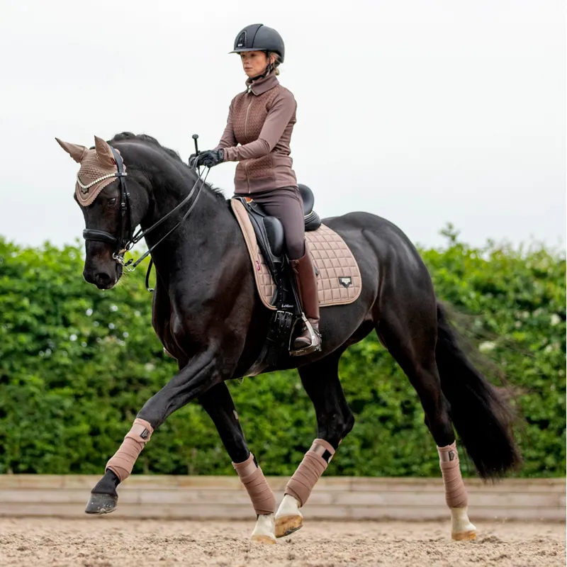 LeMieux Loire Memory Satin Dressage Square Saddlecloth Mink