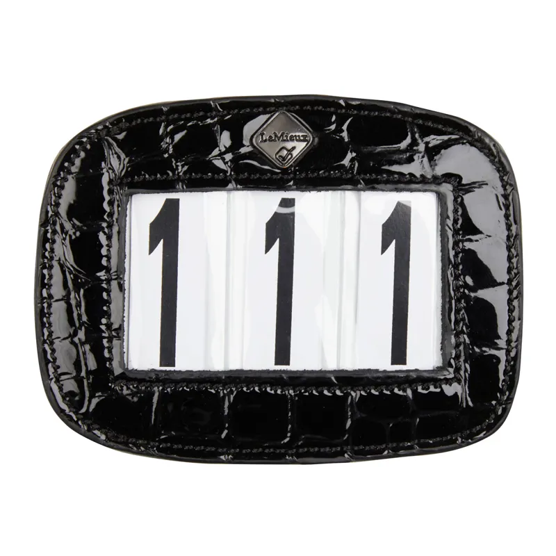 LeMieux Saddle Pad Number Holder Black Croc