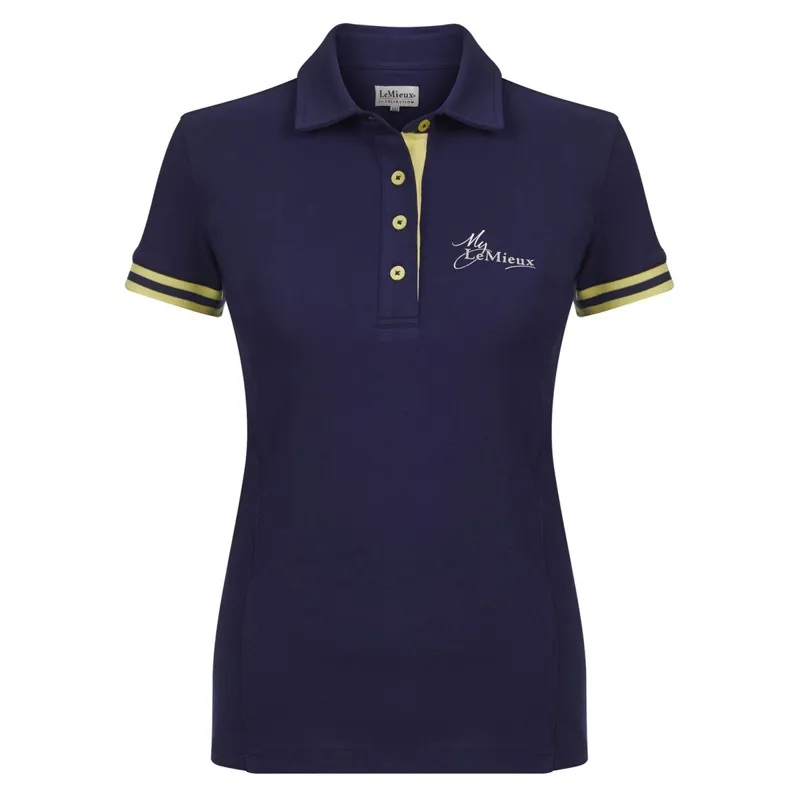My LeMieux Ladies Polo Shirt - Navy/Citron