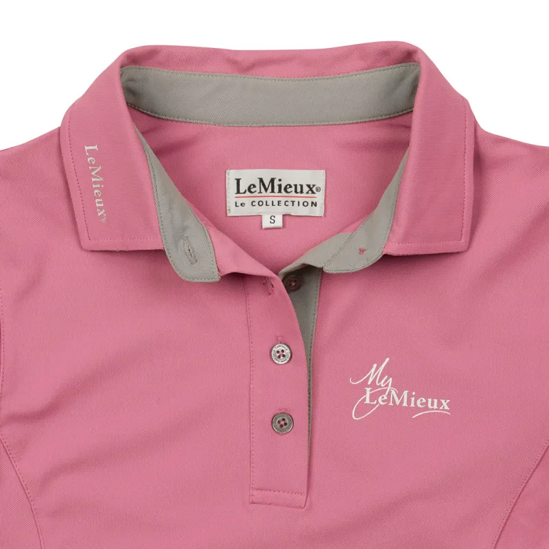 My LeMieux Ladies Polo Shirt - Lavender/Grey-3
