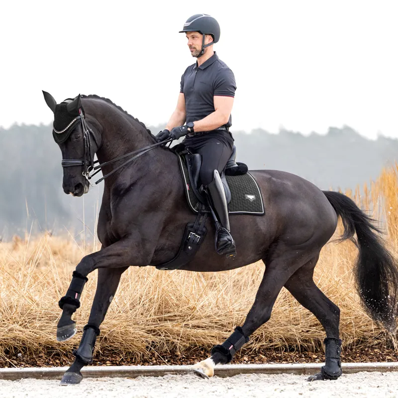 LeMieux Puissance Dressage Square Saddlecloth - Black-4