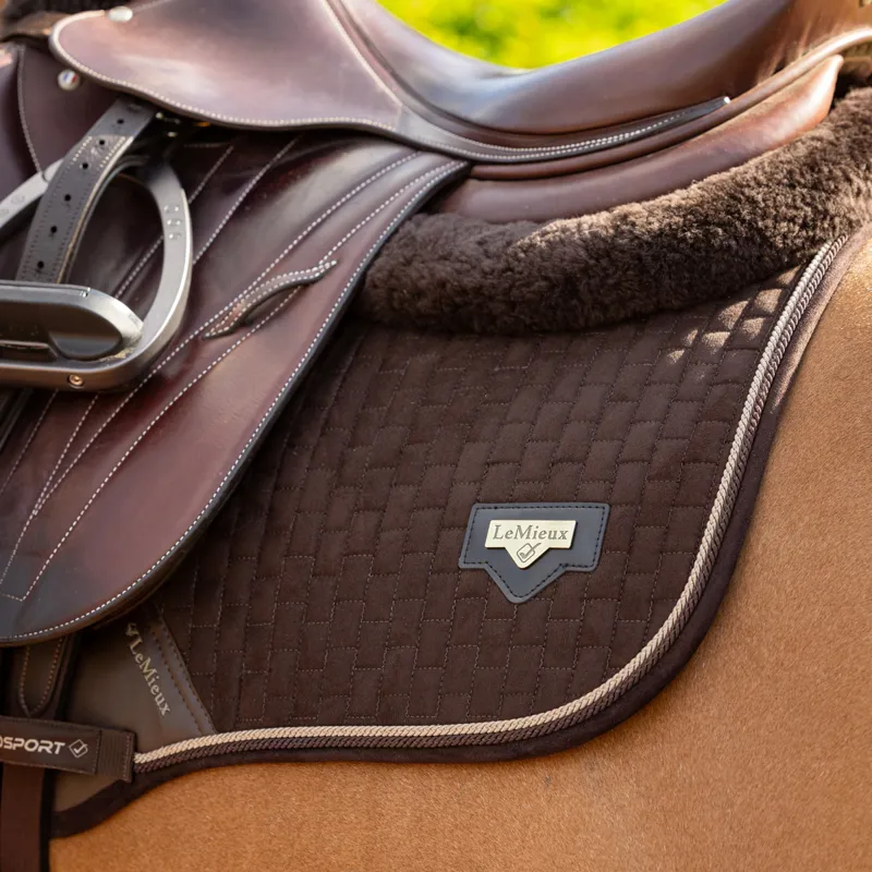 LeMieux Puissance Close Contact Square Saddlecloth - Brown-2