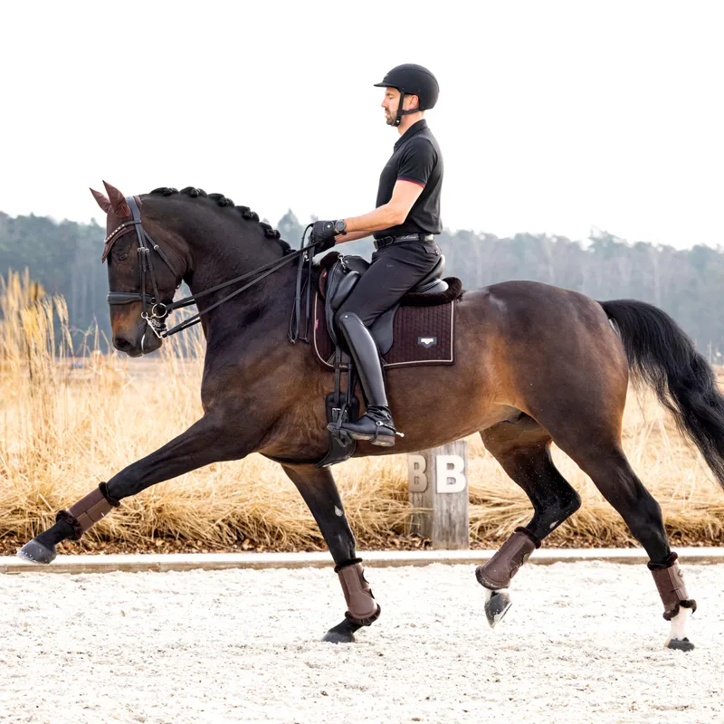 LeMieux Puissance Dressage Square Saddlecloth - Brown-3