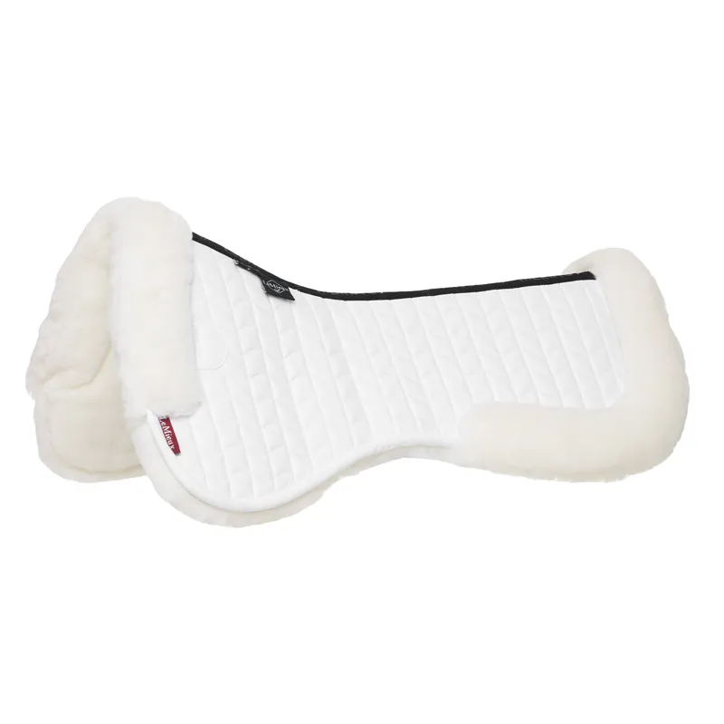 LeMieux Merino+ Dressage Half Pad - White/White