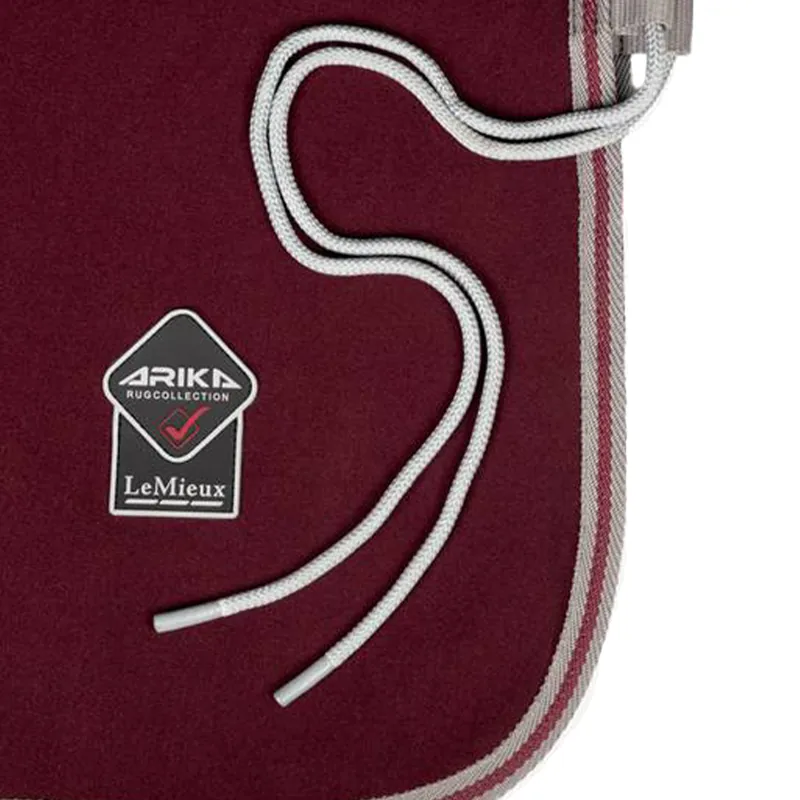 LeMieux Arika Jersey-Tek Fleece Rug - Burgundy-4