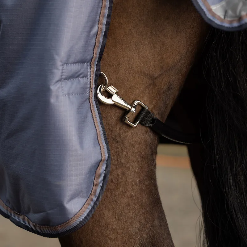 LeMieux Arika Ripstop 600D 50g Detachable Neck Turnout Rug - Jay Blue-3