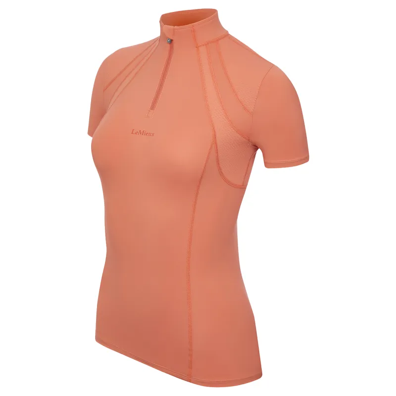 LeMieux Mia Mesh Ladies Short Sleeve Base Layer - Apricot-1
