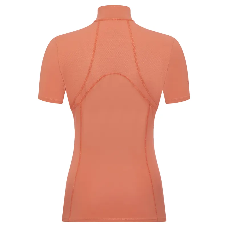 LeMieux Mia Mesh Ladies Short Sleeve Base Layer - Apricot-2
