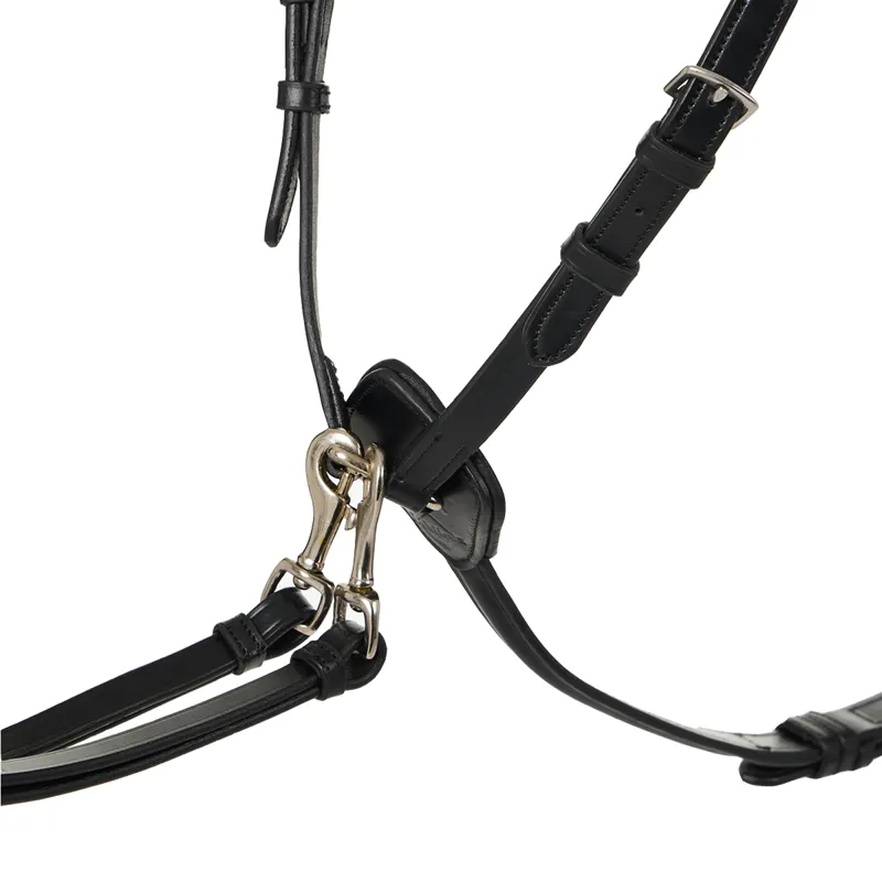 LeMieux Breastplate with Detachable Martingale - Black-3