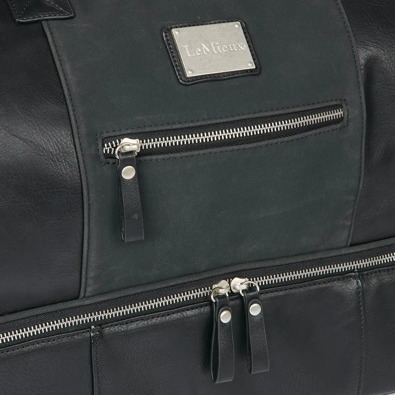LeMieux PU Leather Duffle Bag - Black-3