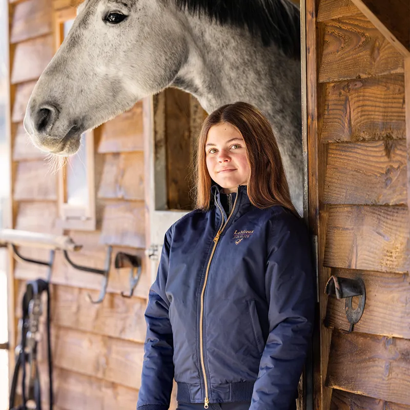 LeMieux Young Rider Elite Team Junior Waterproof Jacket - Navy-5