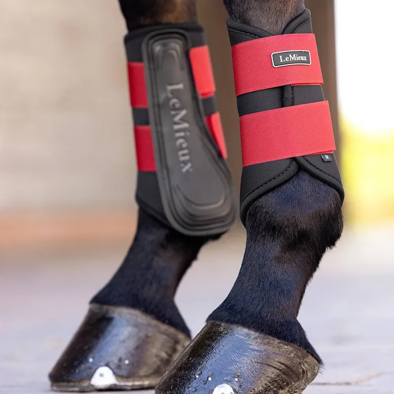 LeMieux Grafter Brushing Boots - Chilli-1