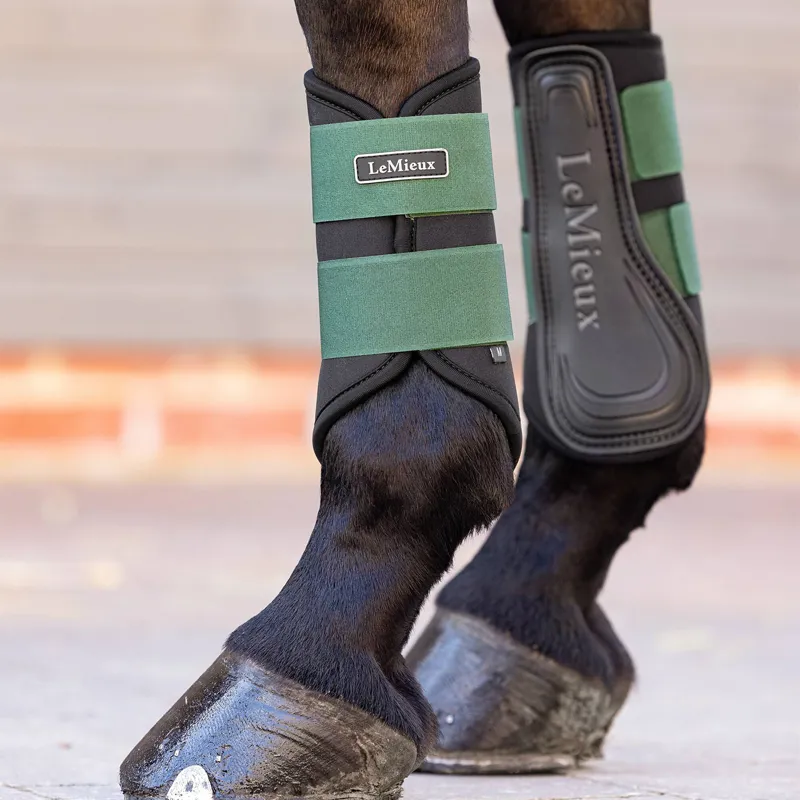 LeMieux Grafter Brushing Boots - Hunter Green-2