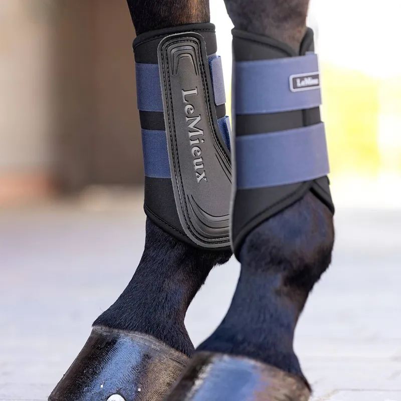 LeMieux Grafter Brushing Boots - Navy-1