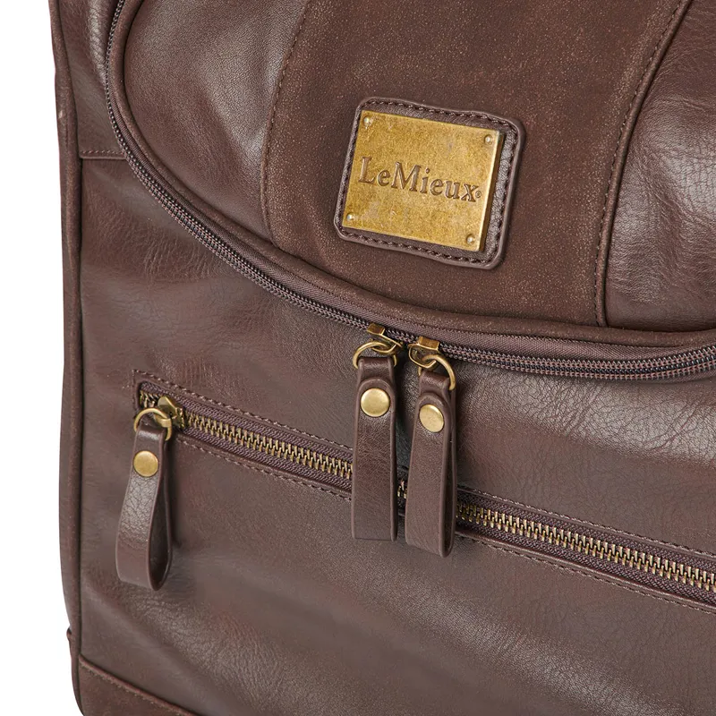 LeMieux PU Leather Grooming Bag Brown