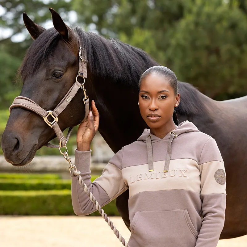 LeMieux Jade Ladies Pop-Over Hoodie - Walnut-5