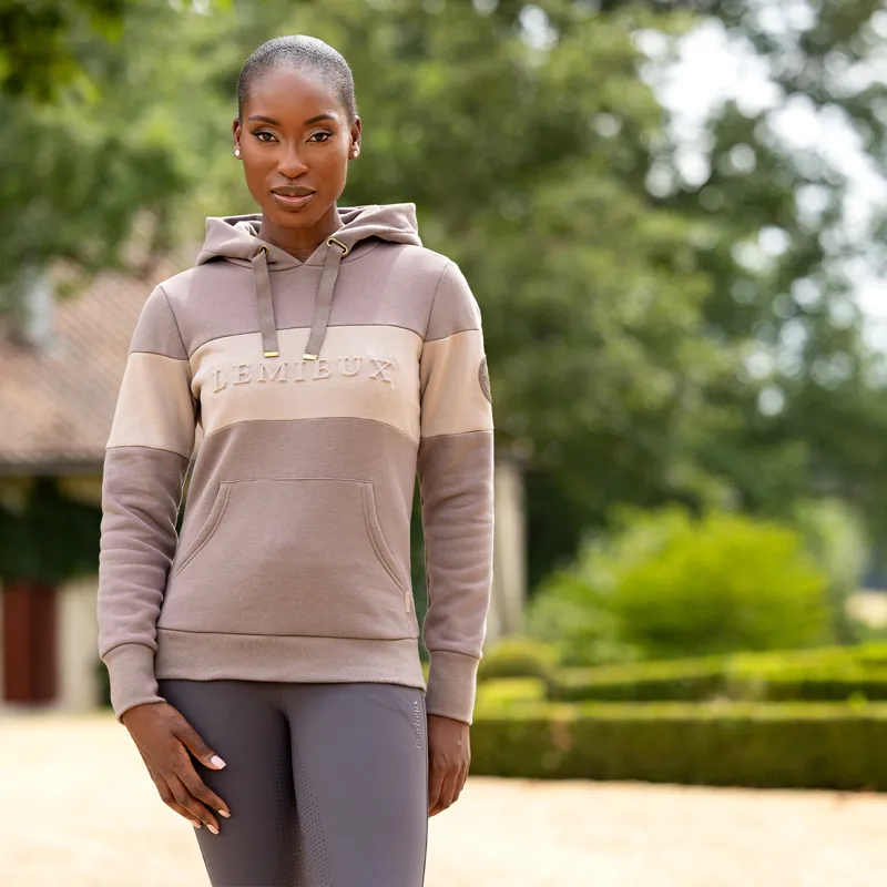 LeMieux Jade Ladies Pop-Over Hoodie - Walnut-3