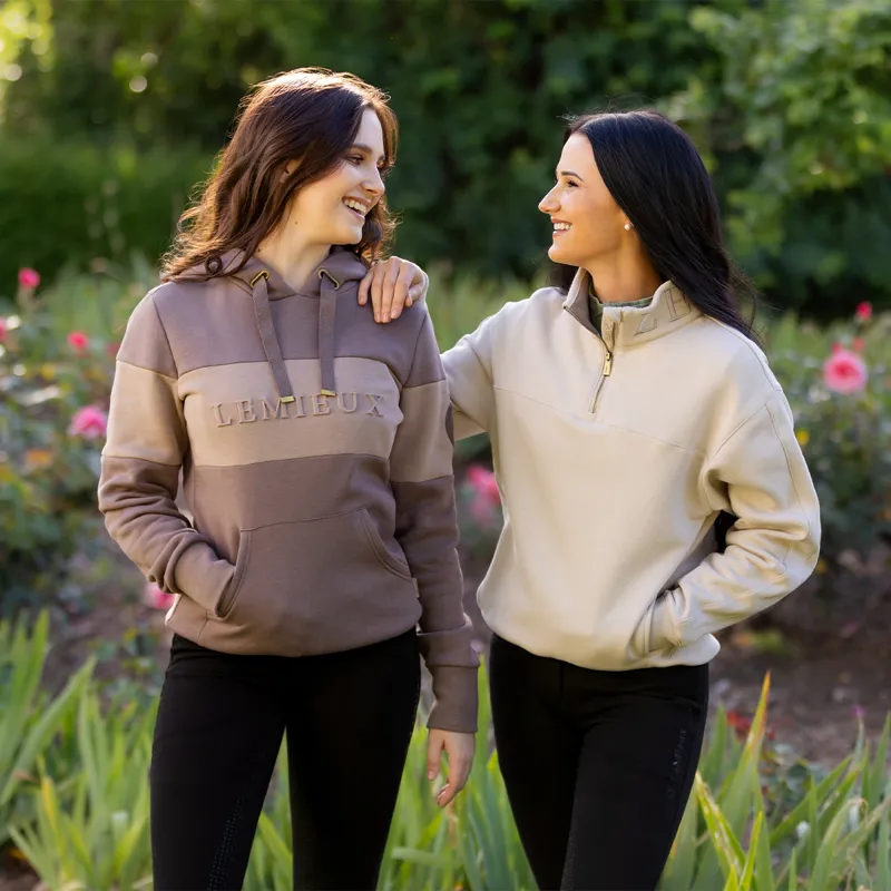 LeMieux Jade Ladies Pop-Over Hoodie - Walnut-10