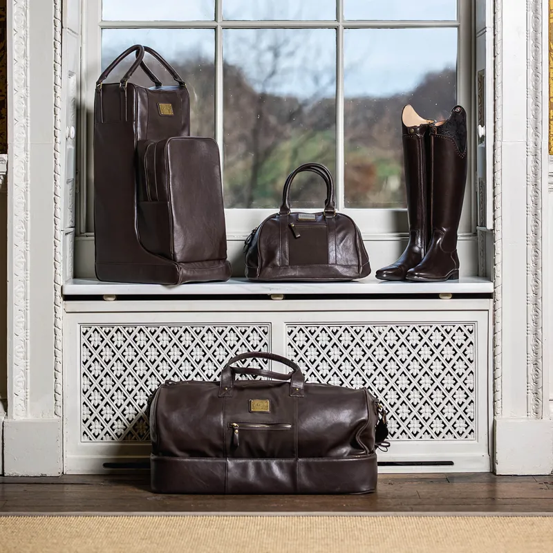 LeMieux PU Leather Duffle Bag - Brown-6