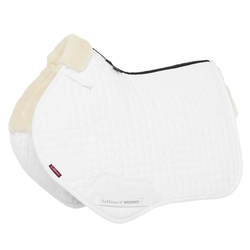 LeMieux Merino+ Half Lined Close Contact Square - White/White