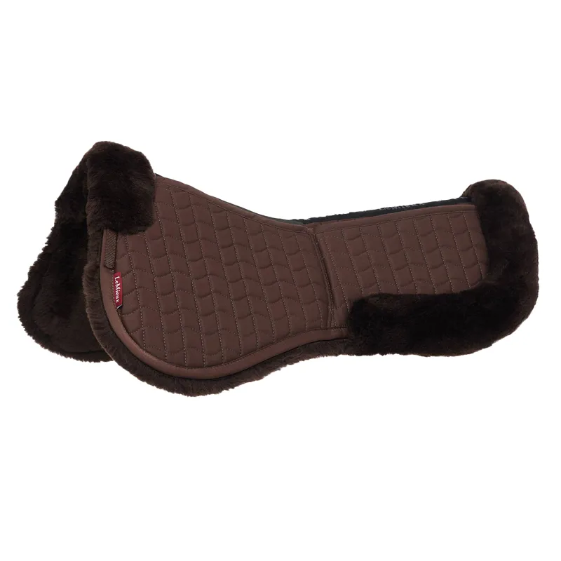 LeMieux ProSorb Merino+ 2 Pocket Half Pad - Brown/Brown-1