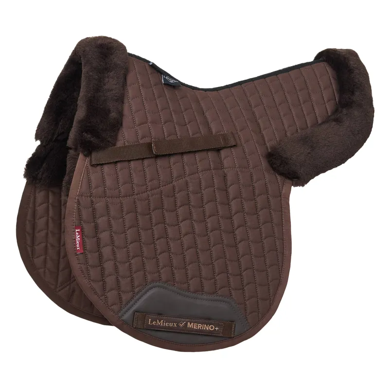 LeMieux Merino+ Half Lined GP Numnah - Brown/Brown
