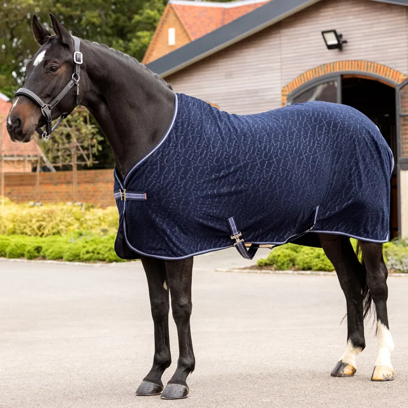 LeMieux Arika Monogram Fleece Rug - Navy