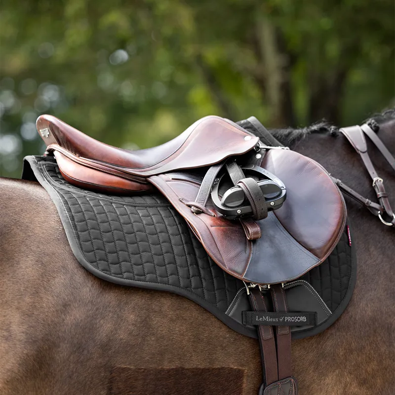 LeMieux ProSorb Plain 2-Pocket GP Square - Black-3