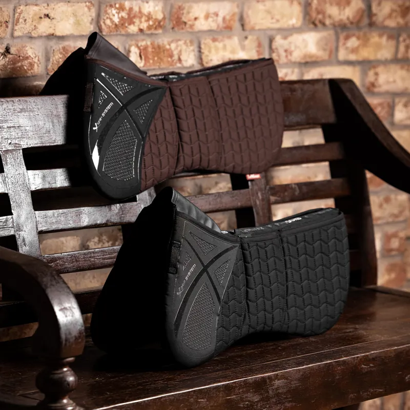 LeMieux ProSorb 3-Pocket Quilted Half Pad - Black-1